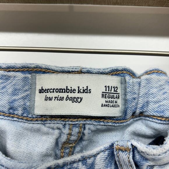 Bundle (2) Abercrombie Kids Jeans Girls 11/12 Low Rise Baggy High Rise Wide Leg - Picture 6 of 10